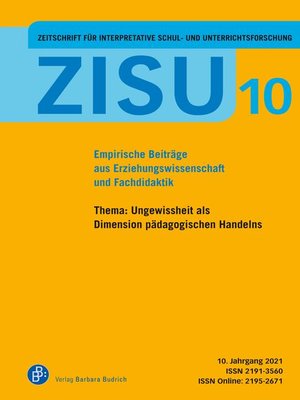 cover image of ZISU – Zeitschrift für interpretative Schul- und Unterrichtsforschung